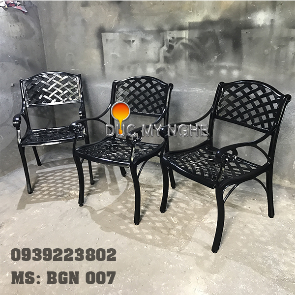 Bàn ghế nhôm đúc sân vườn BGN 007